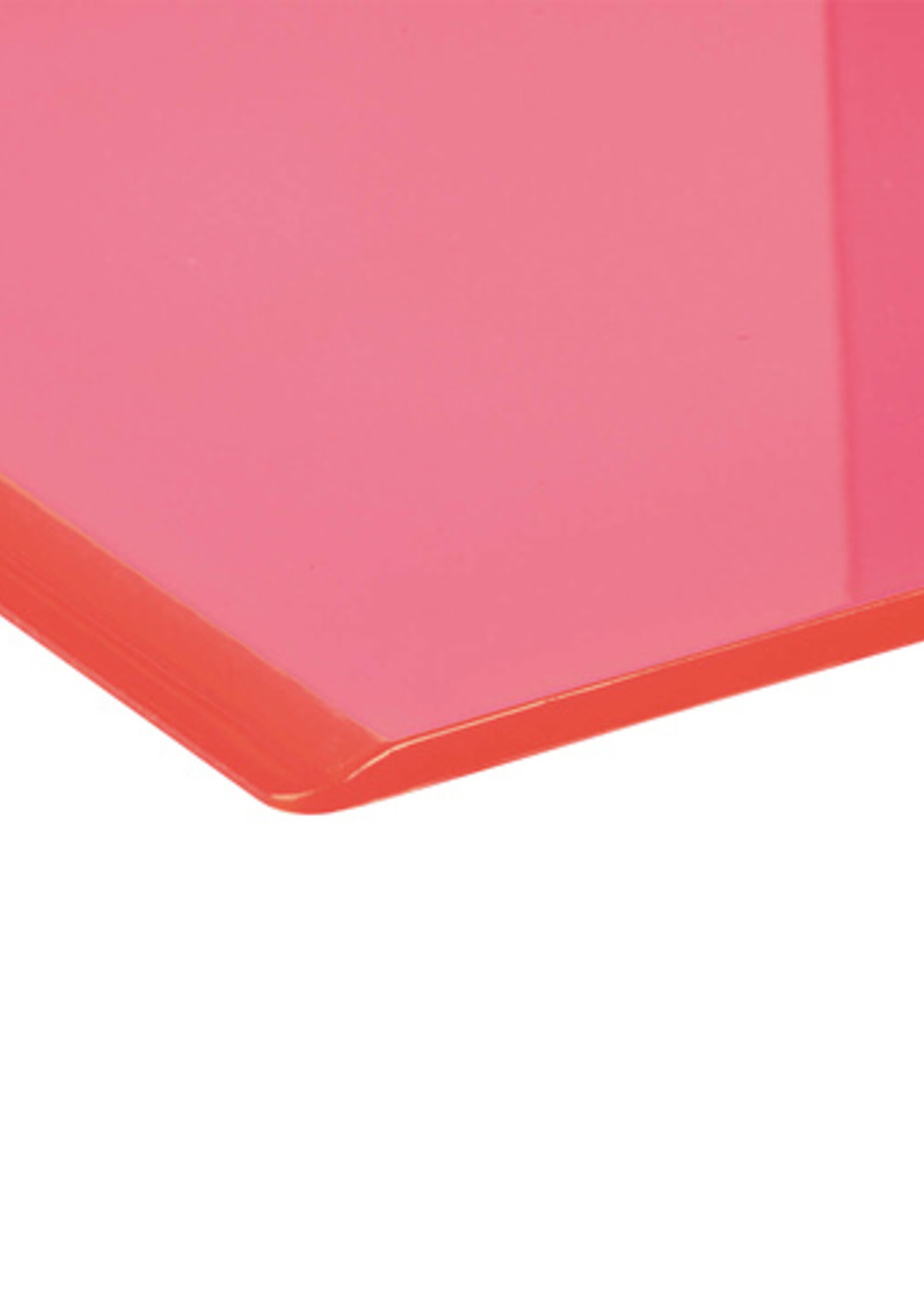MAUL Boekensteun MAUL 10x10x13cm acryl set 2 neon rood transparant