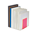 MAUL Boekensteun MAUL 10x10x13cm acryl set 2 neon rood transparant