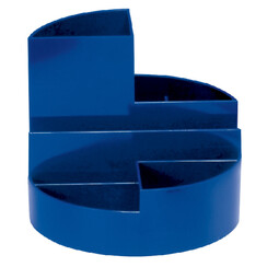 Organiseur bureau MAULrundbox 7 compartiments Ø14x12.5cm bleu