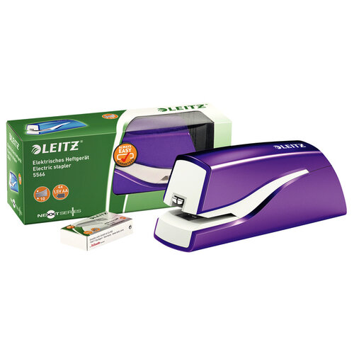 Leitz Agrafeuse électrique Leitz  NeXXt 5566 WOW 10 feuilles E1 violet