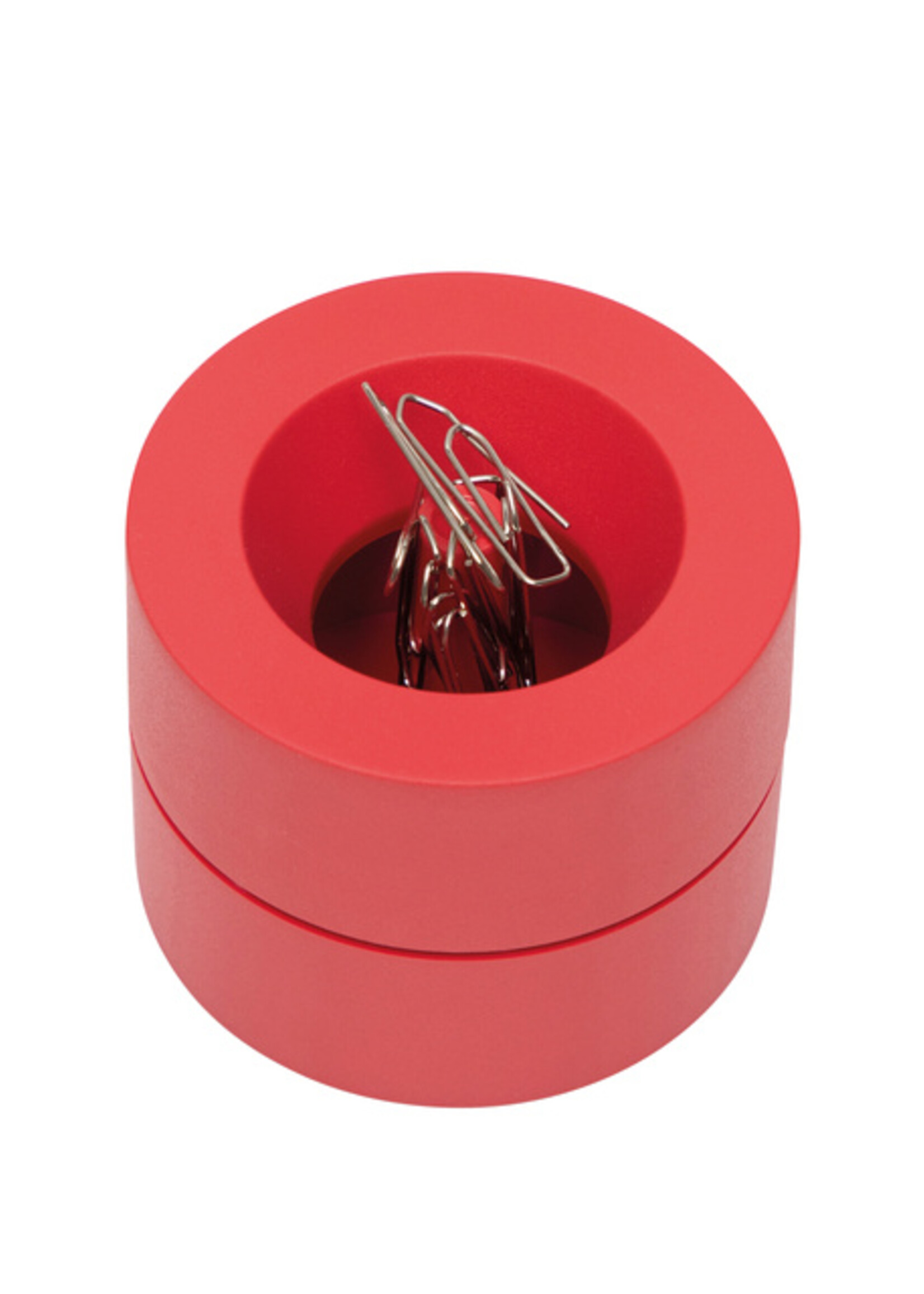 MAUL Papercliphouder MAULpro Blauwe Engel recycled Ø73x60mm rood