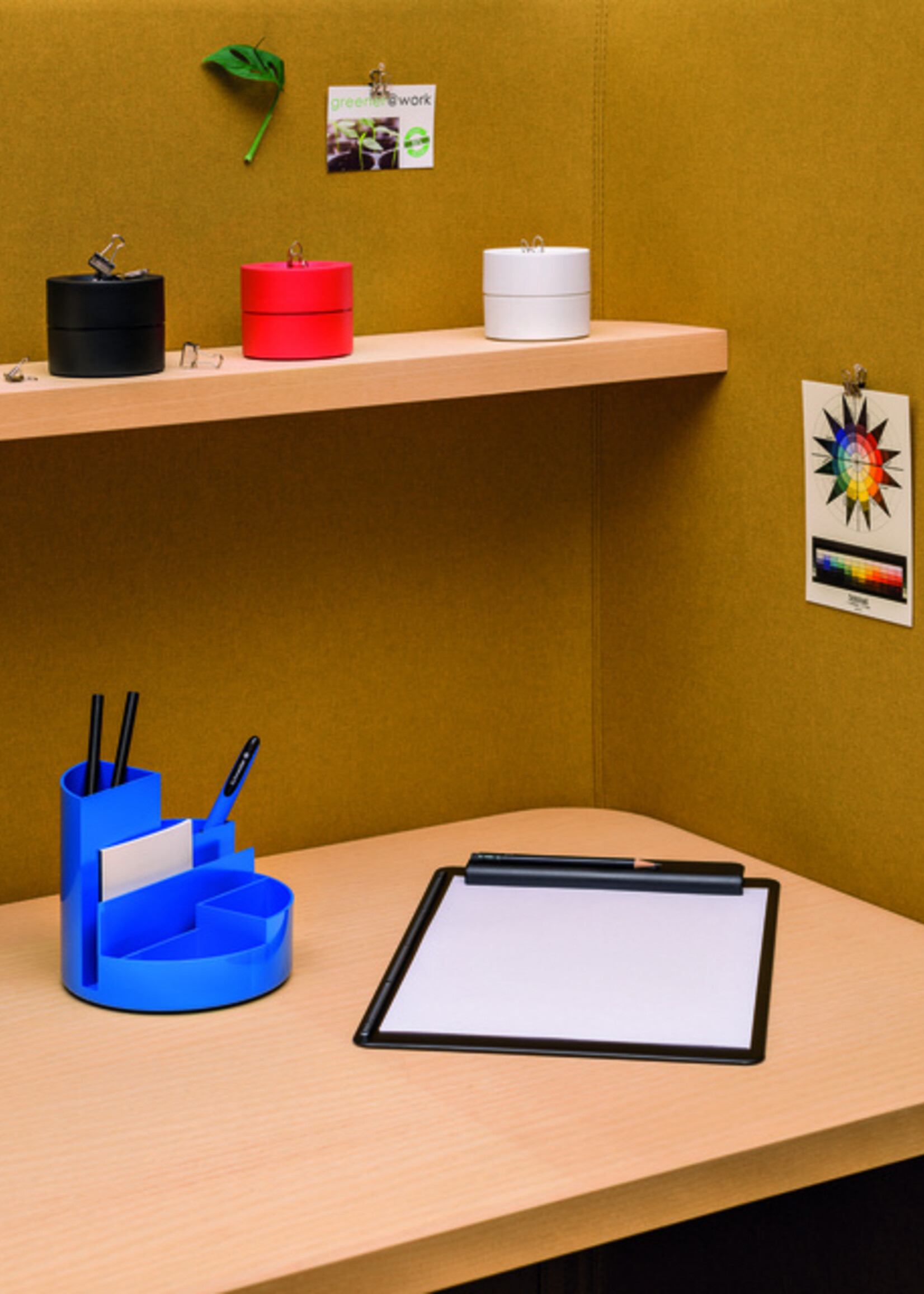 MAUL Papercliphouder MAULpro Blauwe Engel recycled Ø73x60mm blauw