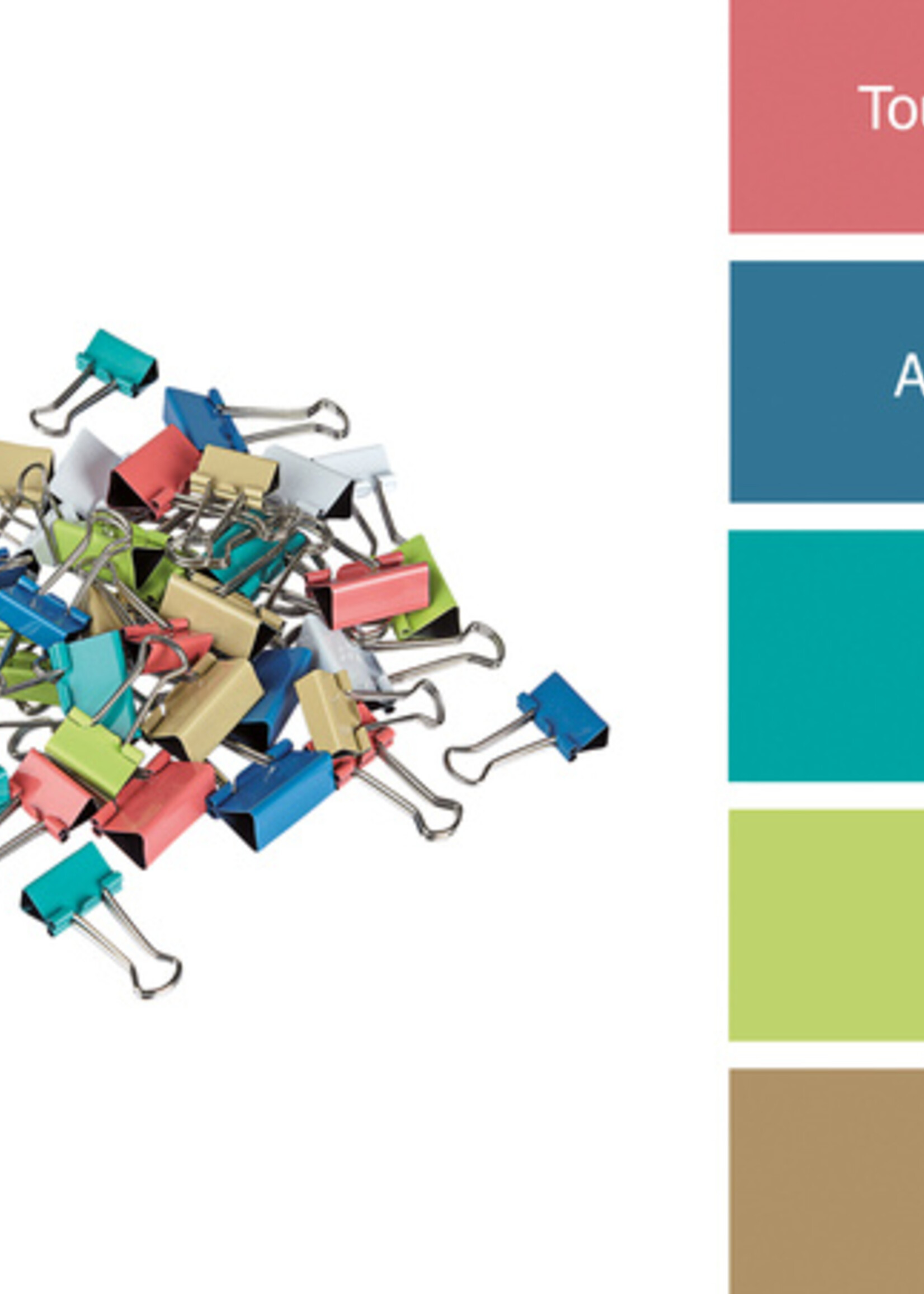 MAUL Pince à papier MAUL 215 Foldback 7mm + 9mm 24 pièces assorti