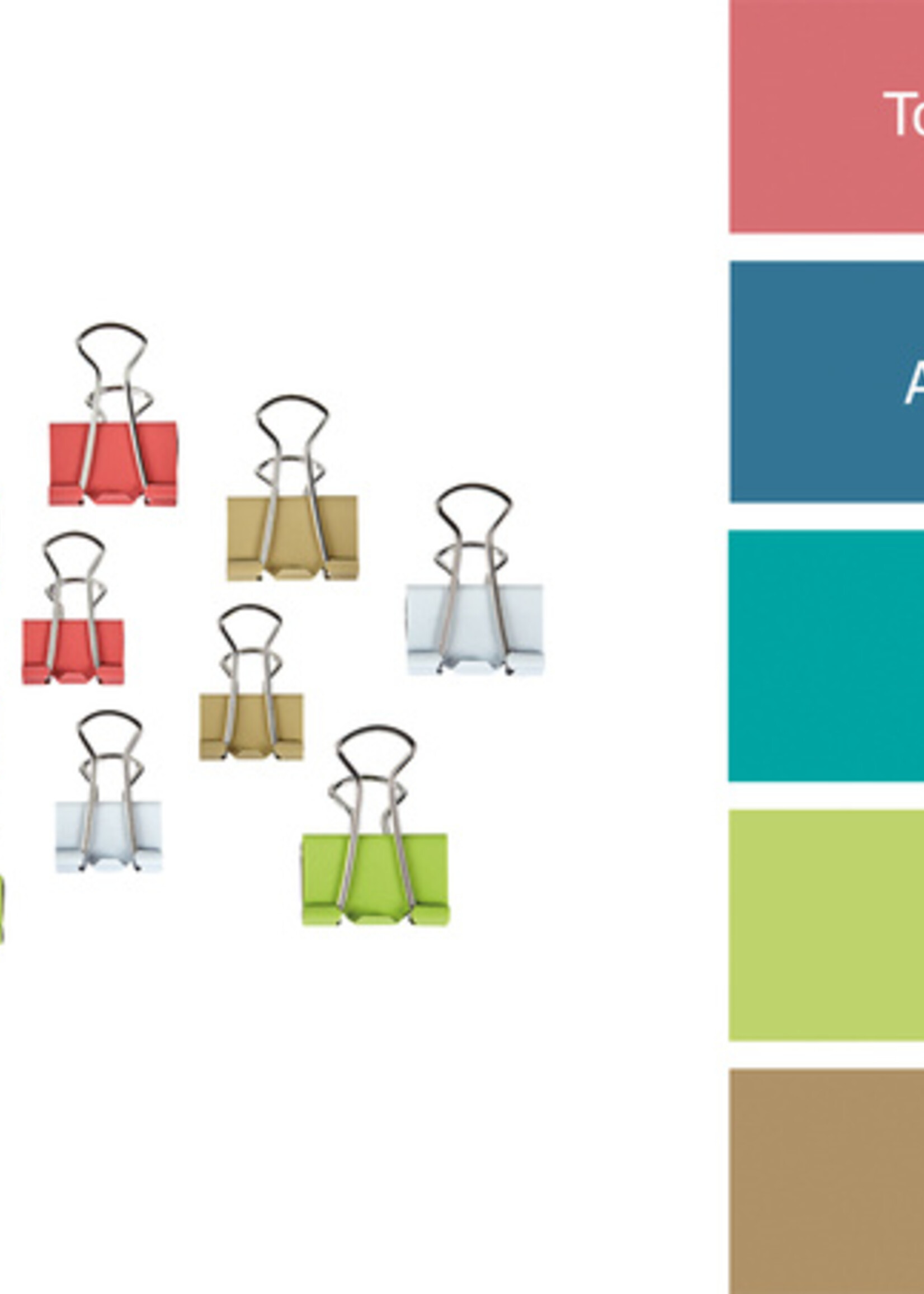 MAUL Pince à papier MAUL 215 Foldback 7mm + 9mm 24 pièces assorti