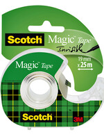 Scotch Ruban adhésif invisible Scotch Magic 810 19mmx25m + dérouleur invisible