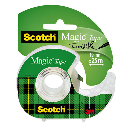 Scotch Plakband Scotch Magic 810 19mmx25m onzichtbaar + afroller