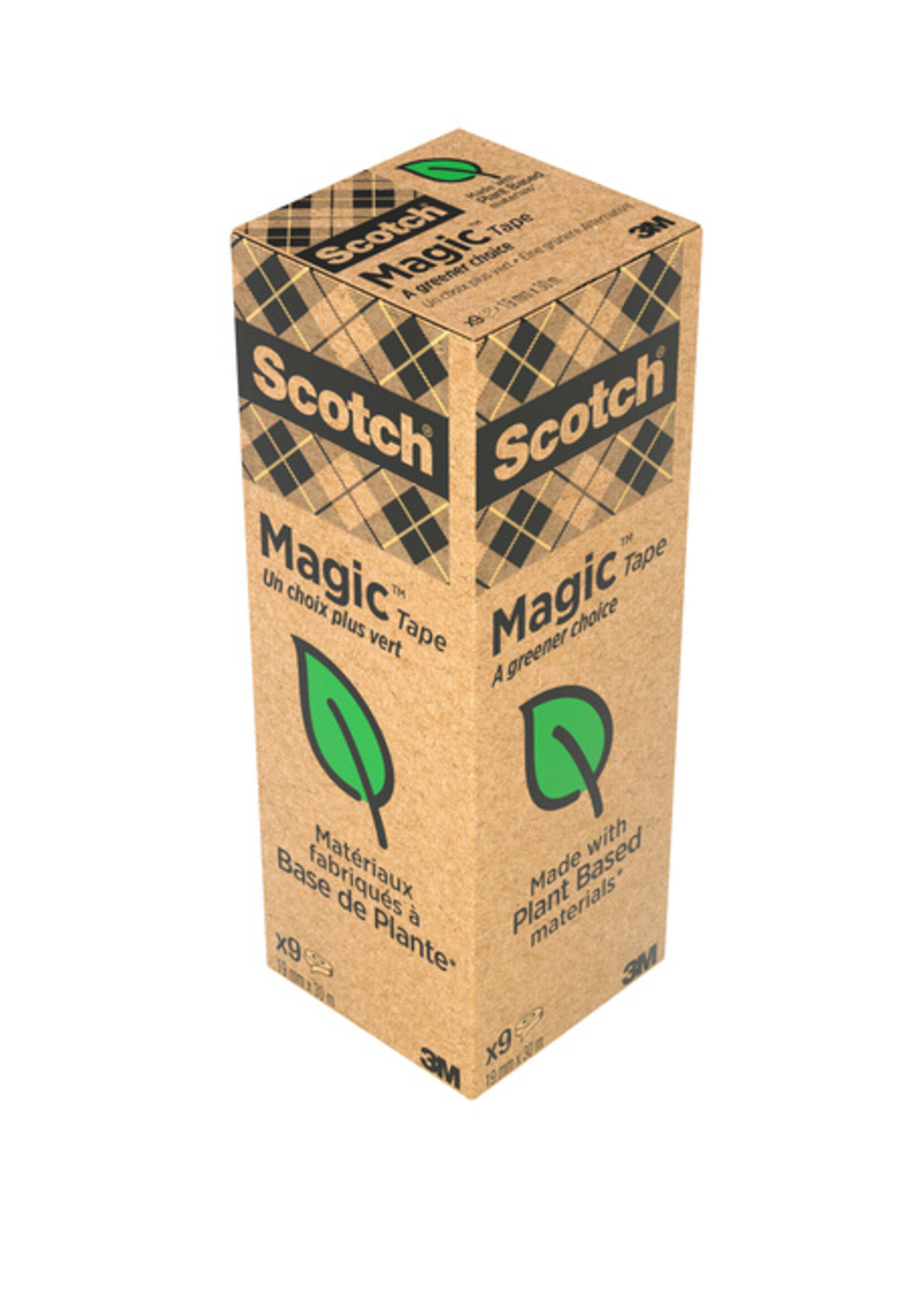 Scotch Ruban adhésif invisible Scotch Magic 900 19mmx33m 9 rlx