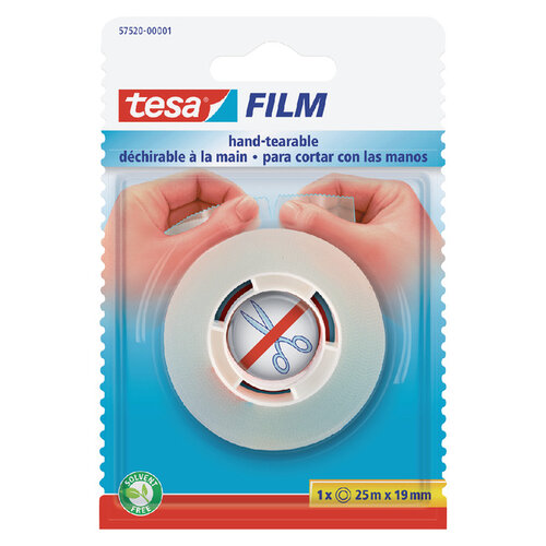 Tesa Ruban adhésif Tesa film 19mmx25m déchirable main blister