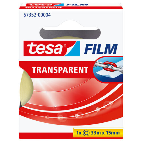 Tesa Plakband Tesa film 15mmx33m transparant doosje