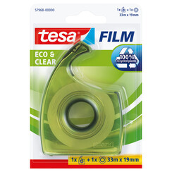 Ruban adhésif Tesa 57968 Eco&Clear 19mmx33m dérouleur