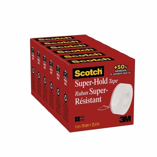 Scotch Plakband Scotch 700 Super Hold 19mmx25.4m transparant 6 stuks