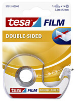Tesa Dubbelzijdige plakband Tesa film 12mmx7.5m met dispenser