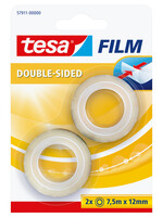 Tesa Plakband Tesa 57911 dubbelzijdig 12mmx7,5m 2 rollen