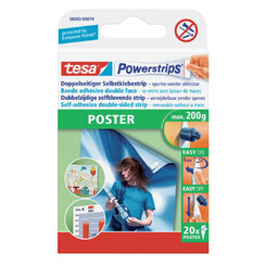 Powerstrip double face Tesa Poster 20 pièces blister