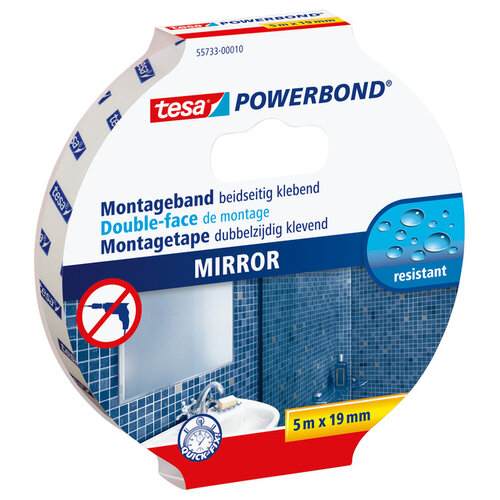 Tesa Powerbond Tesa 55733 voor spiegels 19mmx5m