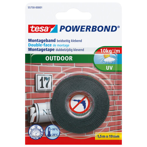 Tesa Powerbond Tesa 55750 montagetape outdoor 19mmx1,5m