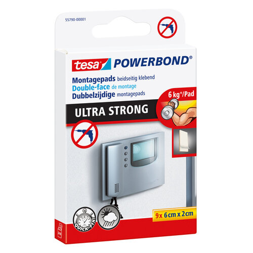 Tesa Powerbond Tesa 55790 montagetape ultra 2x6cm 9 stuks