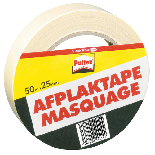 Pattex Afplaktape Pattex 25mmx50m creme