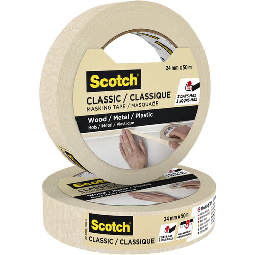 Scotch Afplaktape Scotch Classic 24mmx50m beige