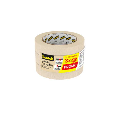 Scotch Afplaktape Scotch Classic 24mmx50m beige