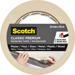 Ruban de masquage Scotch Premium Classic 24mmx50m beige