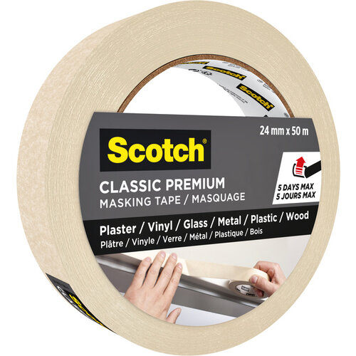 Scotch Afplaktape Scotch Premium Classic 24mmx50m beige