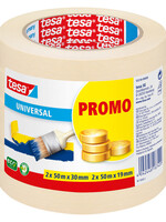 Tesa Afplaktape Tesa 55318 basic promo 2x19mm+2x30mmx50m