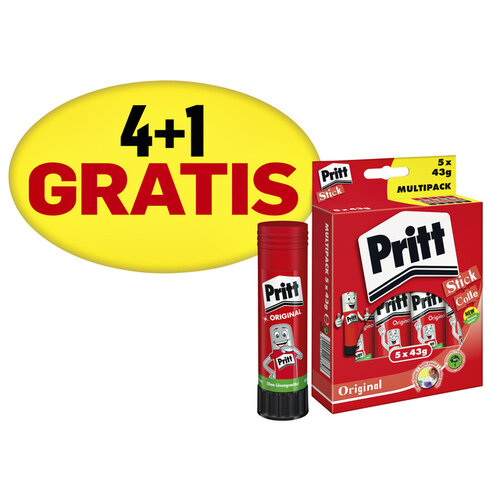 Pritt Bâton de colle Pritt 43g promopack 4+1 gratuit