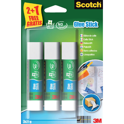 Scotch Bâton de colle Scotch 21g 2+1 gratuit