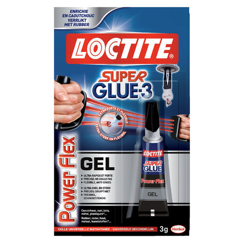 Loctite Secondelijm Loctite Powerflex gel tube 3gram op blister