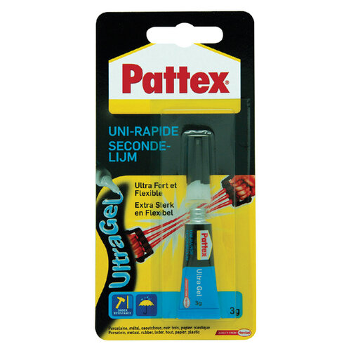 Pattex Secondelijm Pattex ultra gel tube 3gram op blister