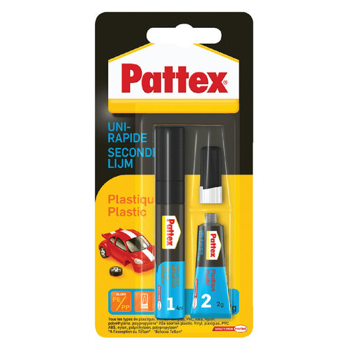 Pattex Secondelijm Pattex all plastic tube 3gram op blister