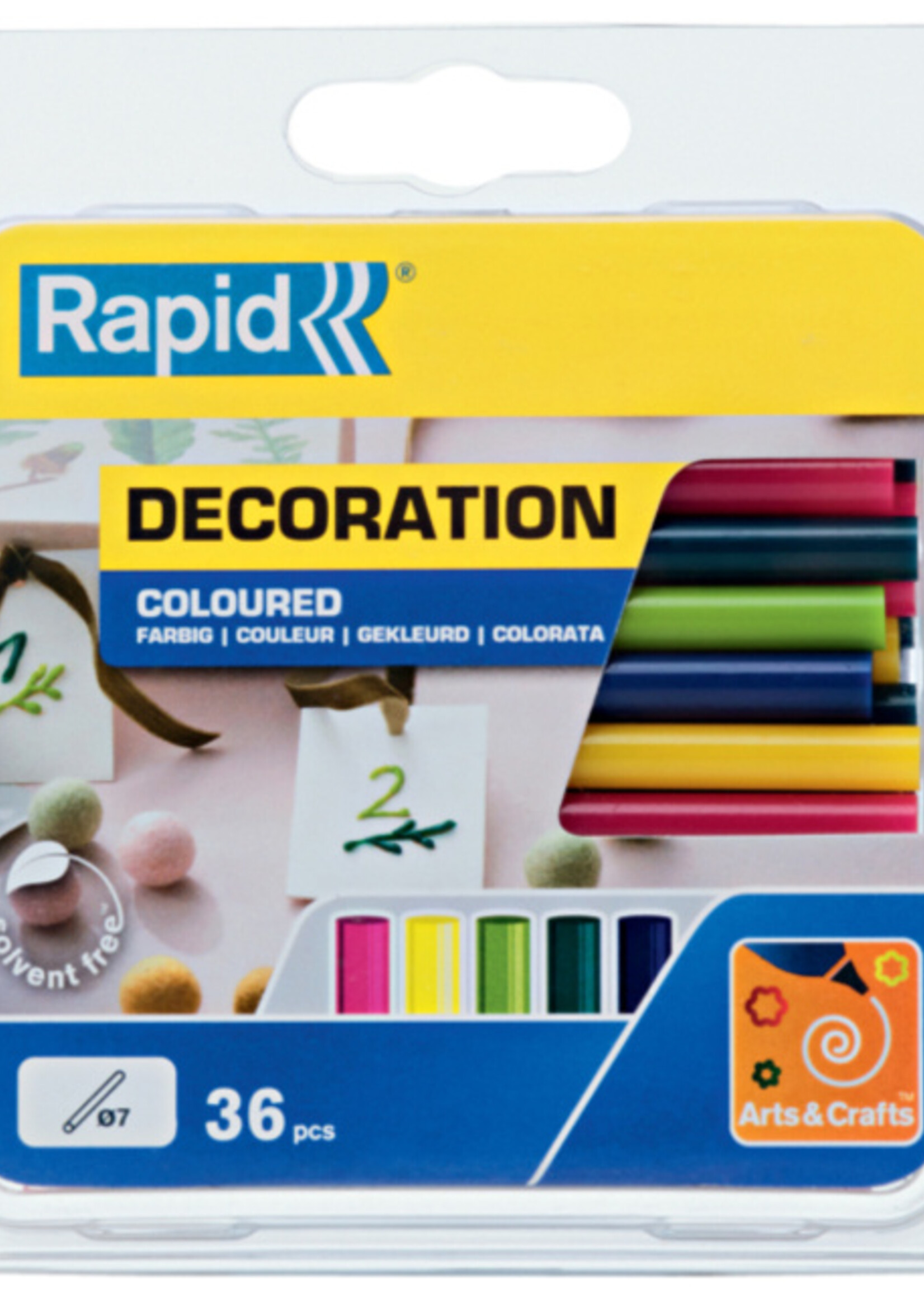 Rapid Bâton de colle Rapid 7mm 5 couleurs assorti