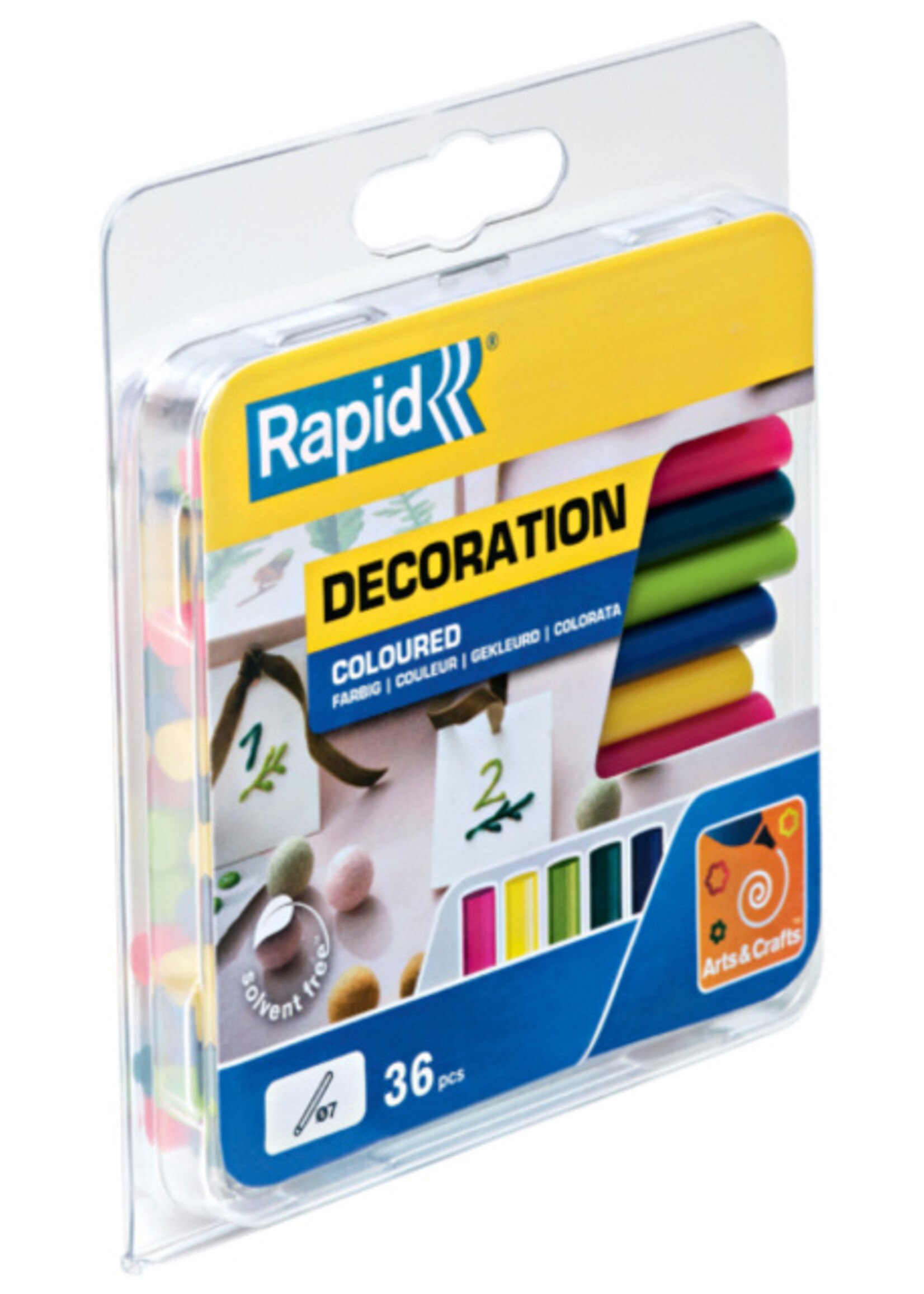 Rapid Bâton de colle Rapid 7mm 5 couleurs assorti