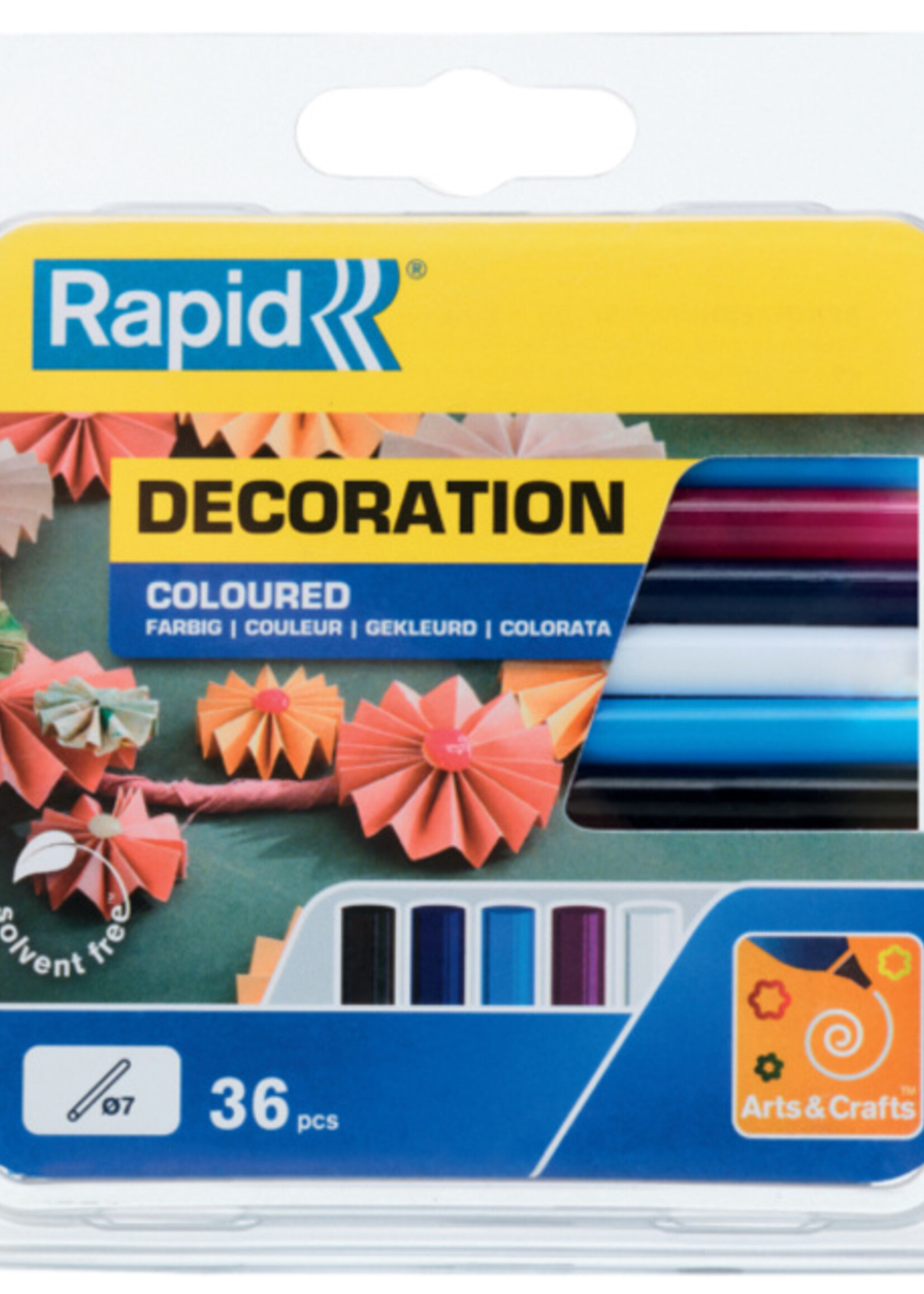 Rapid Lijmpatroon Rapid 7mm 5 kleuren assorti