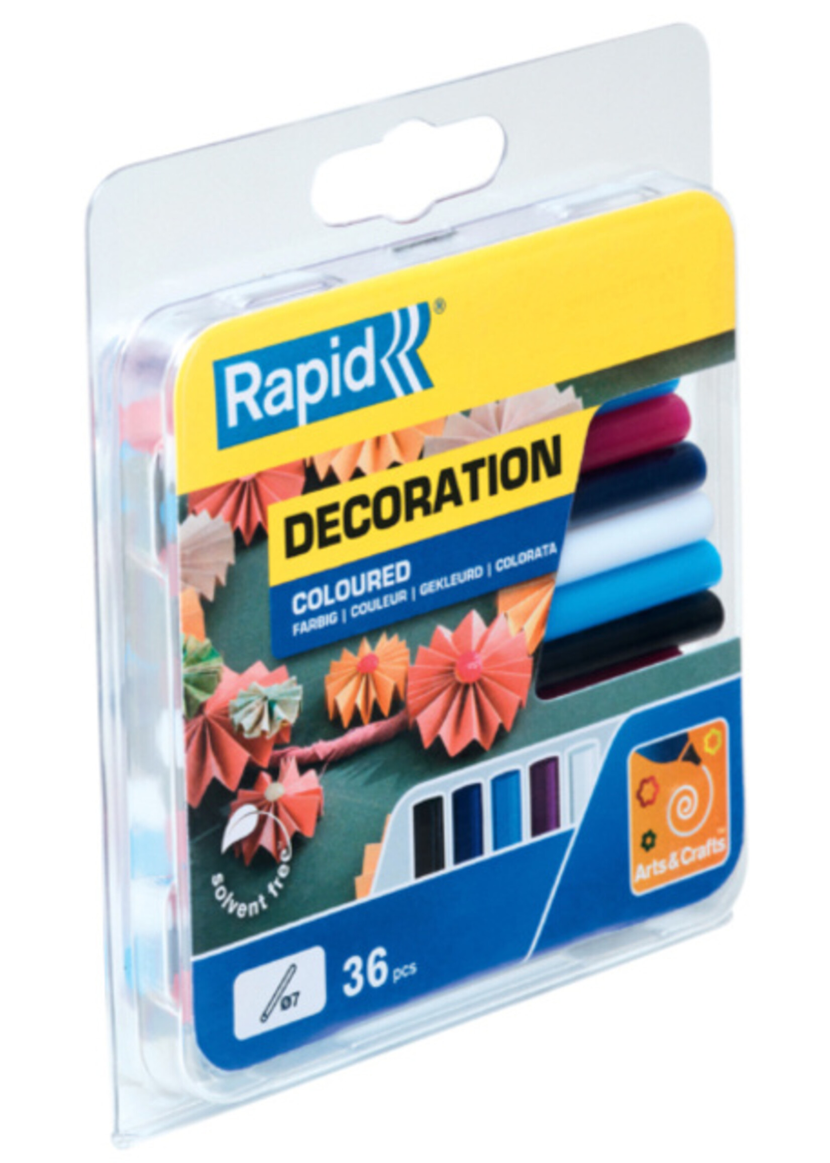 Rapid Lijmpatroon Rapid 7mm 5 kleuren assorti