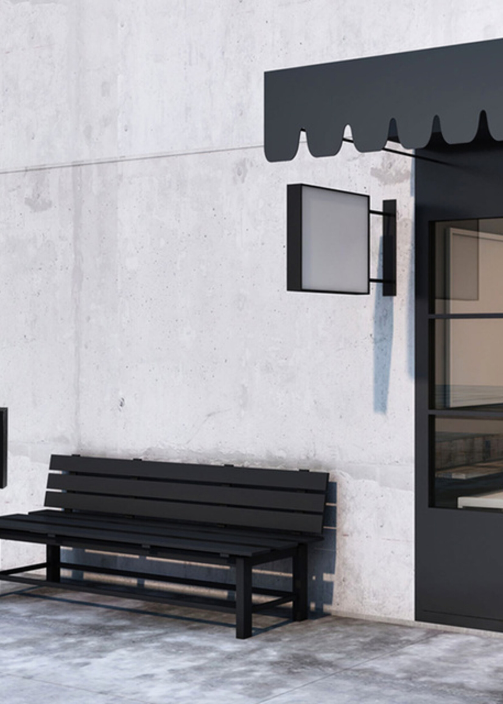 Cendrier mural BRASQ 32x26cm noir