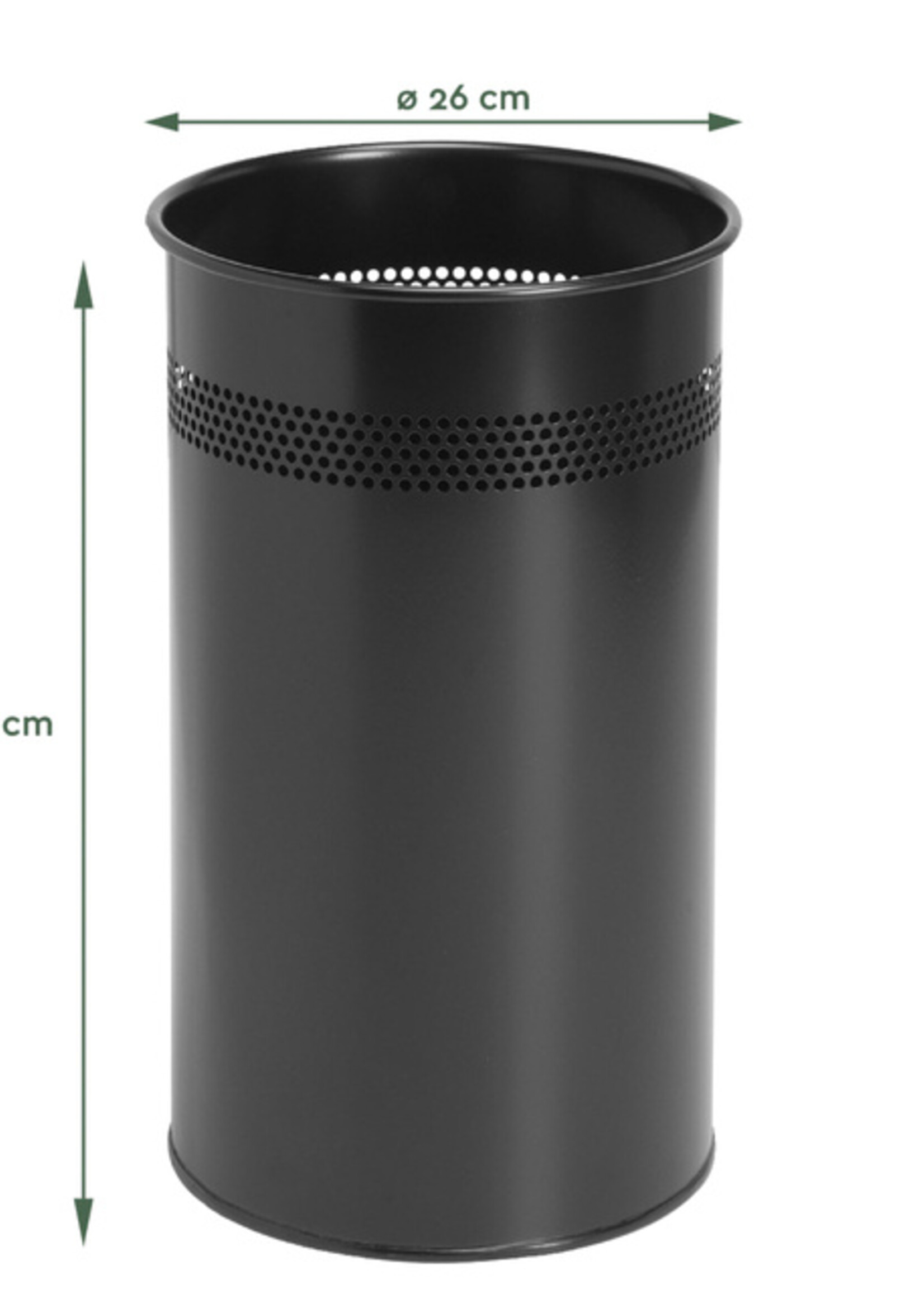 Corbeille à papier BRASQ 21L inox noir