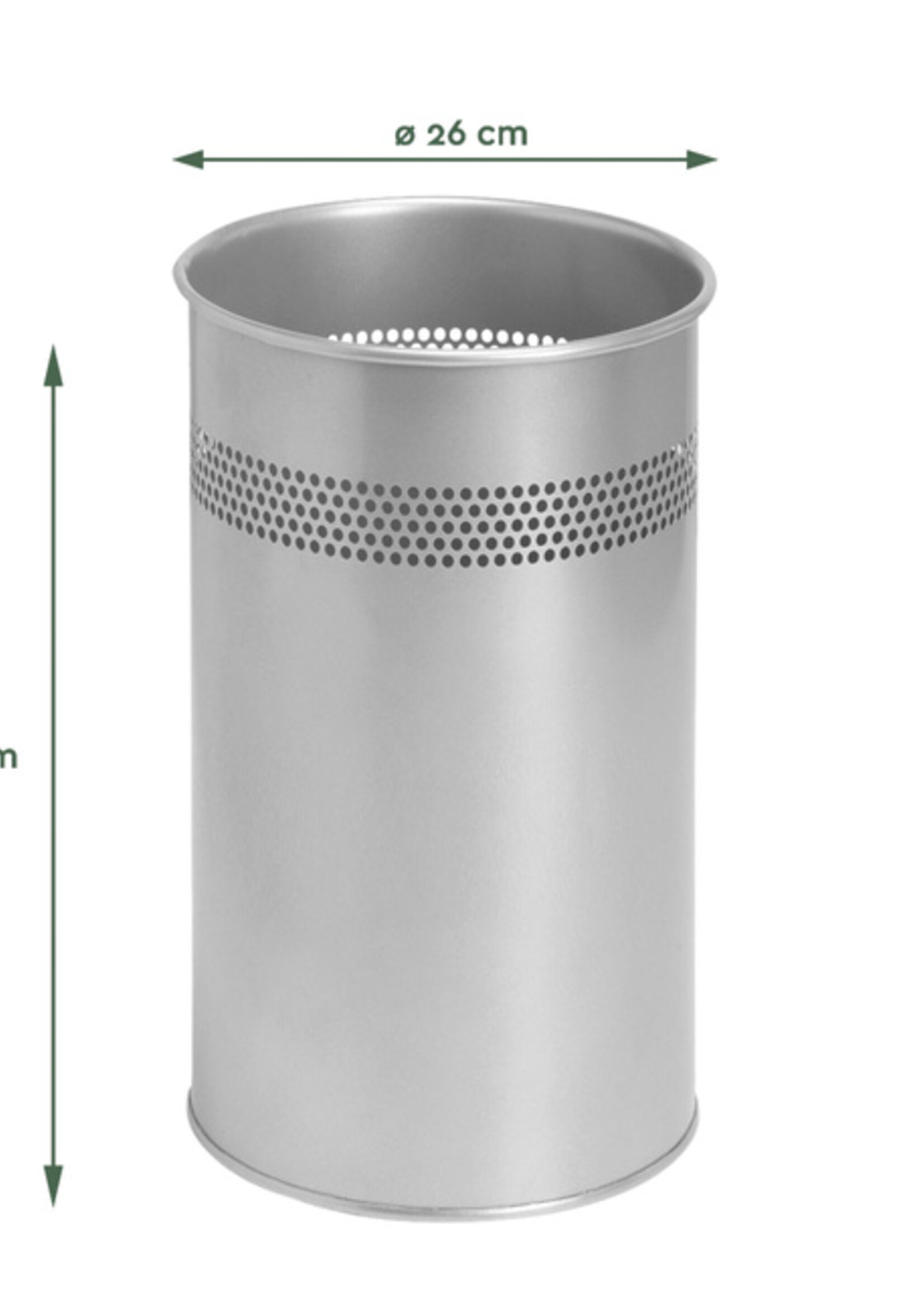 Corbeille à papier BRASQ 21L inox argent