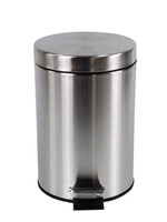 Afvalbak BRASQ pedaalemmer 12 liter RVS