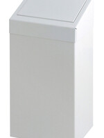 Vepa Bins Poubelle à clapet Vepa bins 50L métal blanc