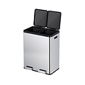 EKO Afvalbak EKO Essential Recycler pedaalemmer 2x30liter RVS