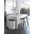 EKO Poubelle à pédale EKO Essential Recycler Tri sélectif 2x 30L inox