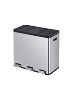 EKO Poubelle à pédale EKO Essential Recycler Tri sélectif 3x 20L inox