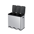 EKO Afvalbak EKO Essential Recycler pedaalemmer 3x20liter RVS