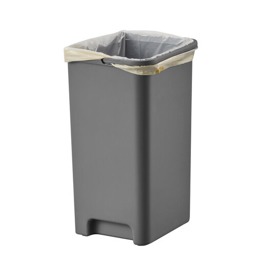 EKO Poubelle à pédale EKO Hana Duo Recycling Tri sélectif 2x 10L gris blanc