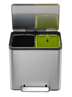 EKO Afvalbak EKO EcoCasa Recycler pedaalemmer 15+15 liter RVS