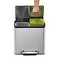 EKO Poubelle à pédale EKO EcoCasa Recycler 15+15L Inox