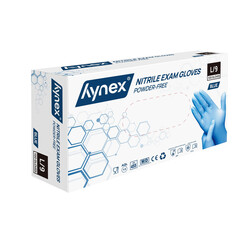 Handschoen Hynex L nitril 100 stuks blauw