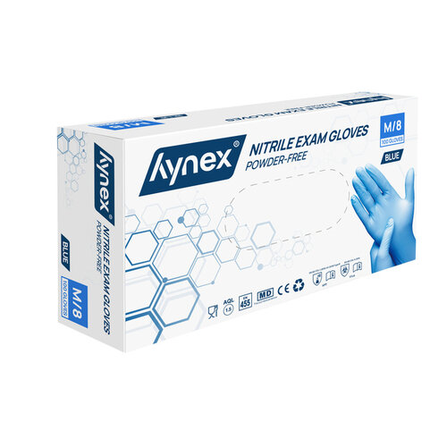 Hynex Handschoen Hynex M nitril 100 stuks blauw